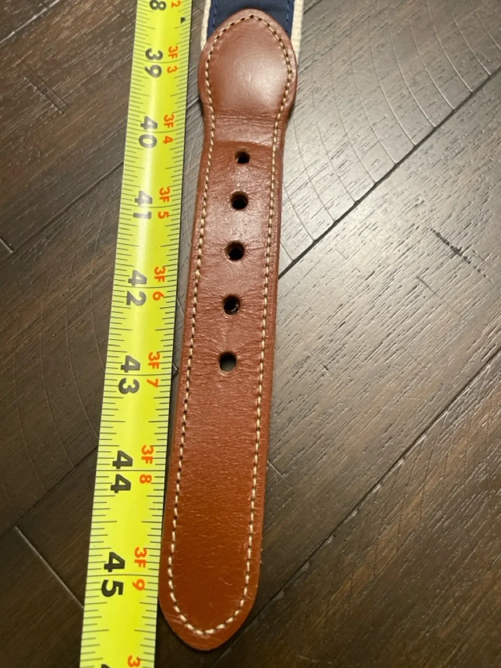 Men’s Canvas Leather Belt blue marlin